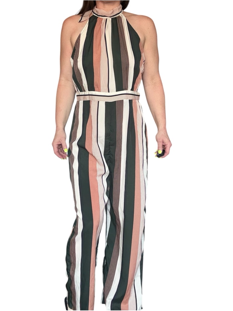 Shein Nwot Striped Halter Jumpsuit Nwot